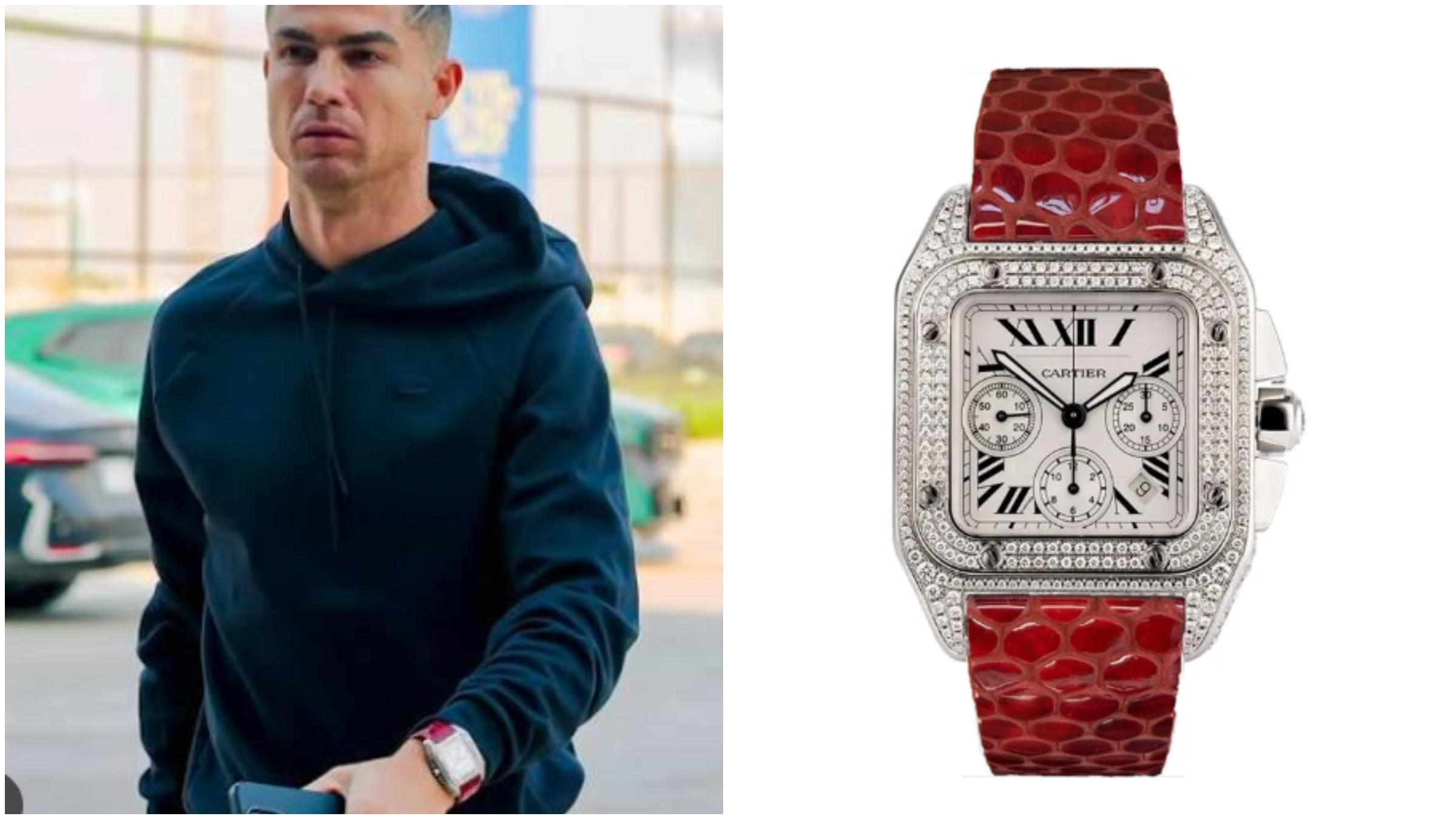 cr7 Cartier Santos 100 XL Chronograph